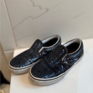 Sparkly Navy Vans